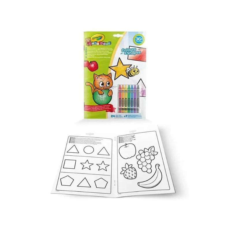 Crayola Mini Kids: Foglalkoztató 7 db zsírkrétával