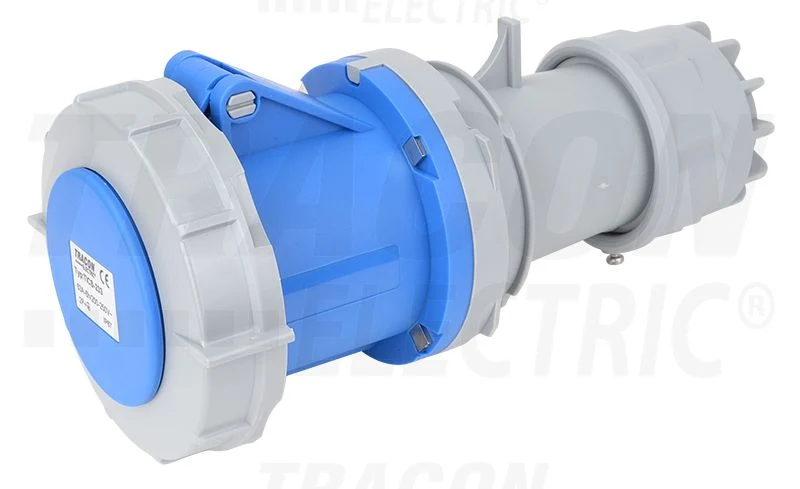 Tracon Ipari csatlakozóaljzat 63A, 250V, 2P+E, 6h, IP67 TICS-233