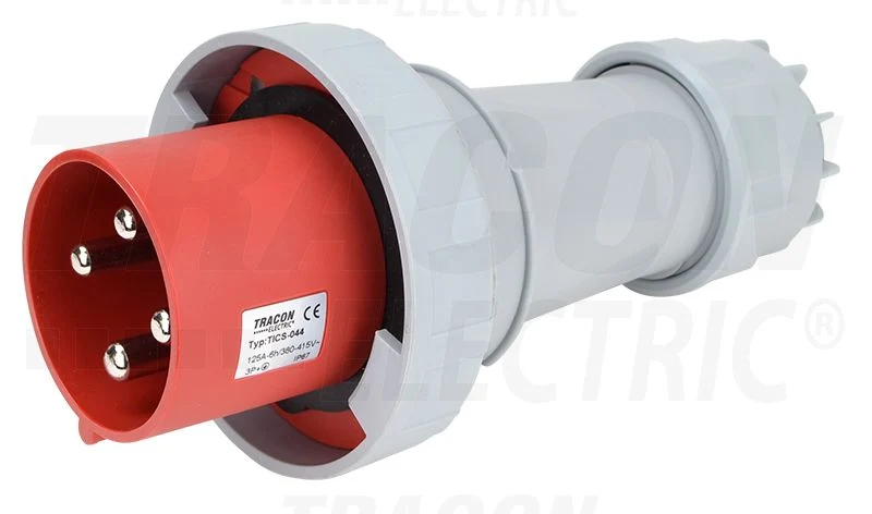Tracon Ipari csatlakozódugó 125A, 400V, 3P+E, 6h, IP67 TICS-044