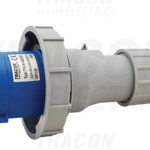 Tracon Ipari csatlakozódugó 32A, 250V, 2P+E, 6h, IP67 TICS-0232H