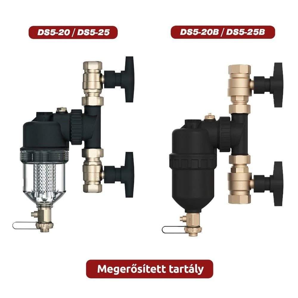 COMPUTHERM DS5-25B mágneses iszapleválasztó 1", átlátszó tartály (DS5-25B)