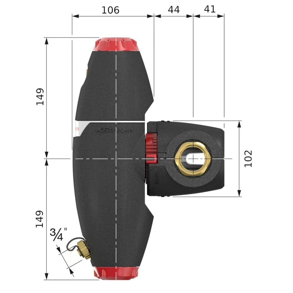 Flamco XStream Vent-Clean kombinált lég-és iszapleválaszt, mágneses, szigeteléssel 3/4"