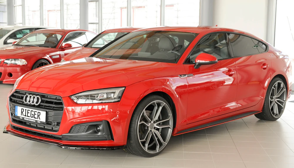 Rieger Első Spoiler Audi S5 B9/F5 2016-2019 - Magasfényű Fekete