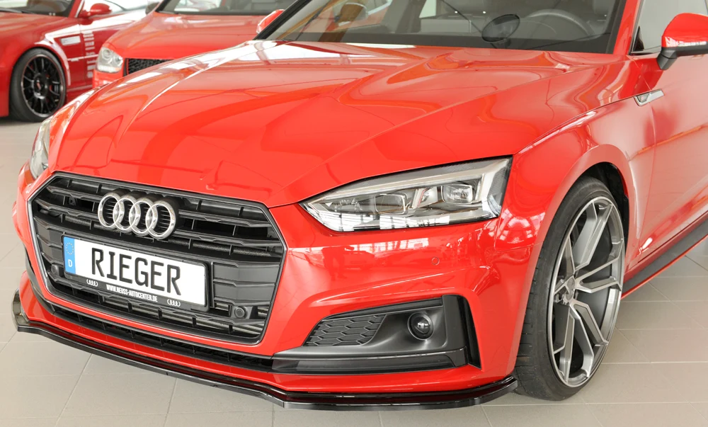 Rieger Első Spoiler Audi S5 B9/F5 2016-2019 - Magasfényű Fekete