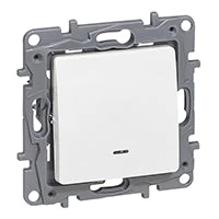 Legrand Niloé egypólusú nyomó fényjelzős, fehér 764522