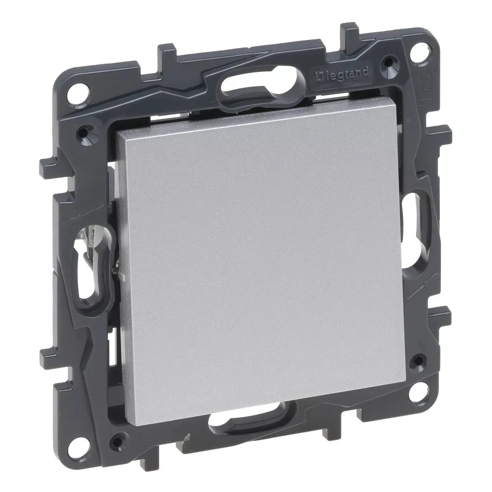 LEGRAND Niloé Step alumínium 101 egypólusú kapcsoló, 10AX 863301