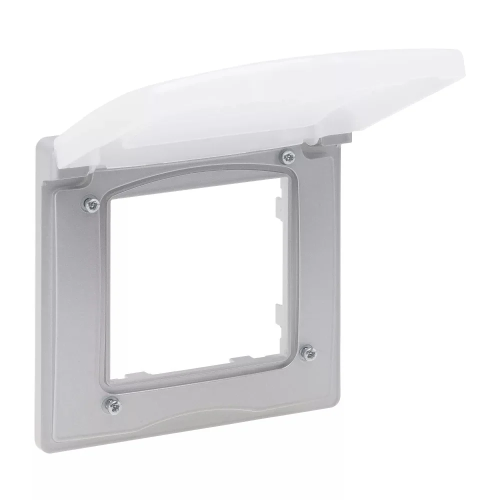 LEGRAND Niloé Step alumínium keret 1-es IP44, csapófedéllel 863396