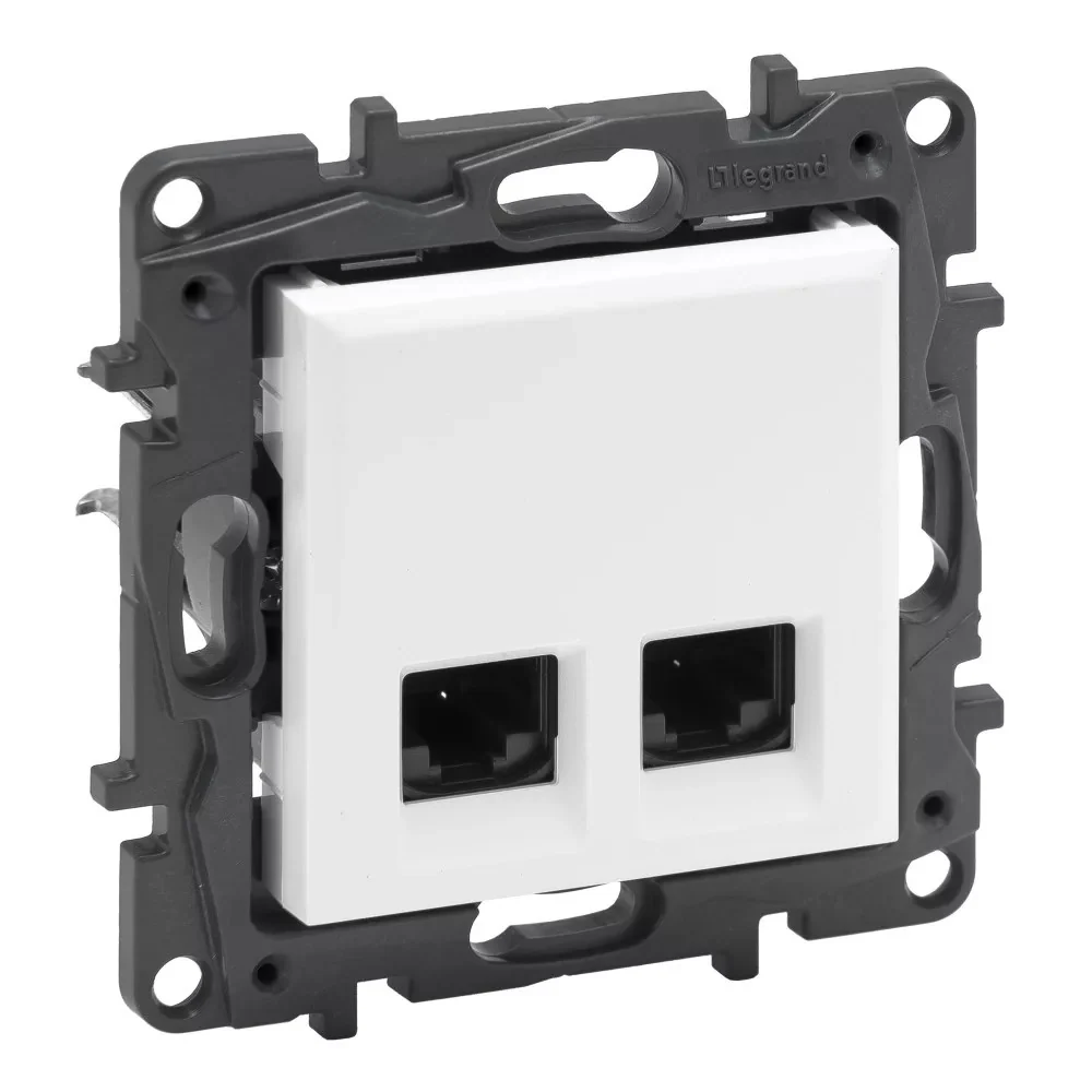 LEGRAND Niloé Step fehér 2xRJ45 Cat.6 STP aljzat 863166