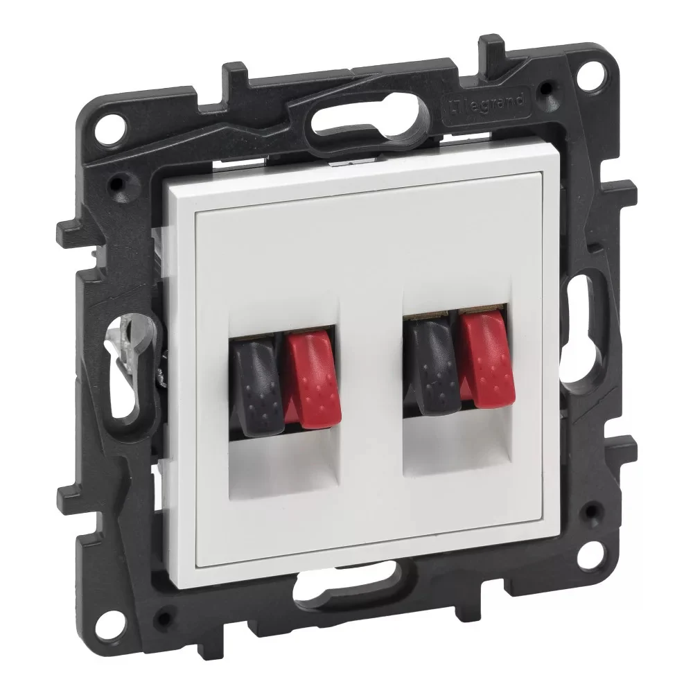 LEGRAND Niloé Step fehér hangszóró aljzat, kettős 863186
