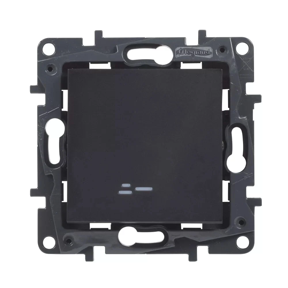 LEGRAND Niloé Step fekete 106 JF váltókapcsoló jelzőfénnyel, 10AX 863516