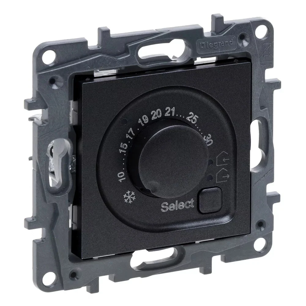 LEGRAND Niloé Step fekete szobatermosztát, 8A 863541