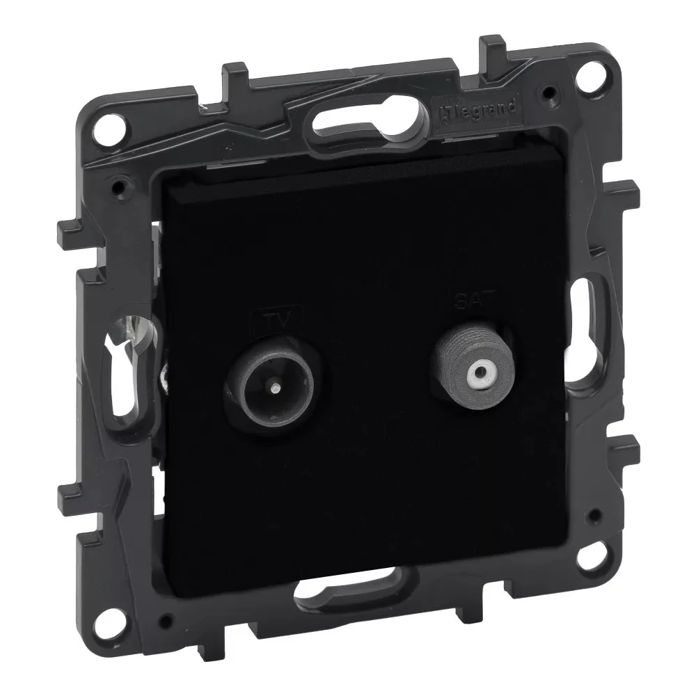 LEGRAND Niloé Step fekete TV-SAT csillagpontos aljzat (1,5 dB) 863583