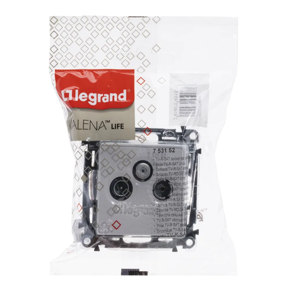 Legrand valena life TV-Rádió-SAT aljzat, csillagpontos, 1,5 dB fehér 753152
