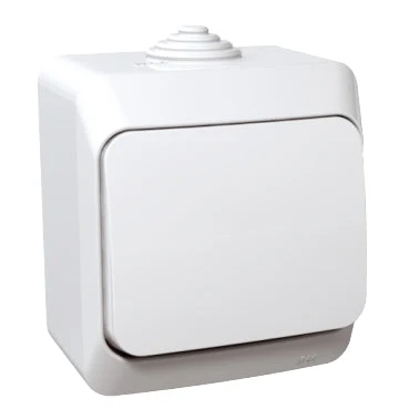 Schneider CEDAR PLUS Egypólusú nyomó, IP44, fehér (101N) WDE000511