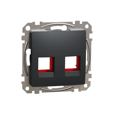 Schneider ÚJ SEDNA 2xRJ45 adapter, KRONE, ICS, AMP-Tyco betétekhez, antracit SDD114441C