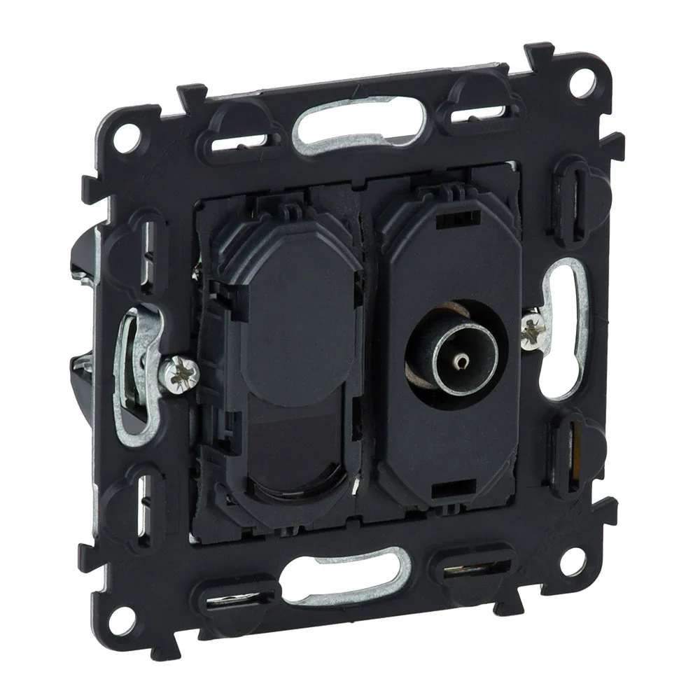 Valena InMatic TV csatlakozóaljzat + RJ45 Cat. 6 UTP aljzat mechanizmus 753055