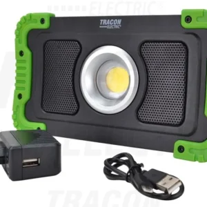 Tracon LED kézi lámpák 15W 6000K 3,7V 8000mAh, 1500lm IP40 STLFLBT15W