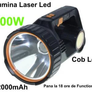 Zseblámpa TD-3600 Led 500W + Cob