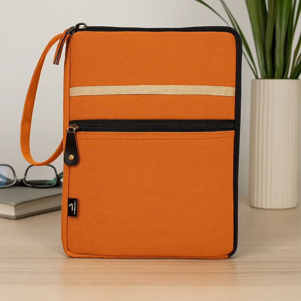 Laptop tok narancssárga vászon gyors hozzáférés extra zsebbel