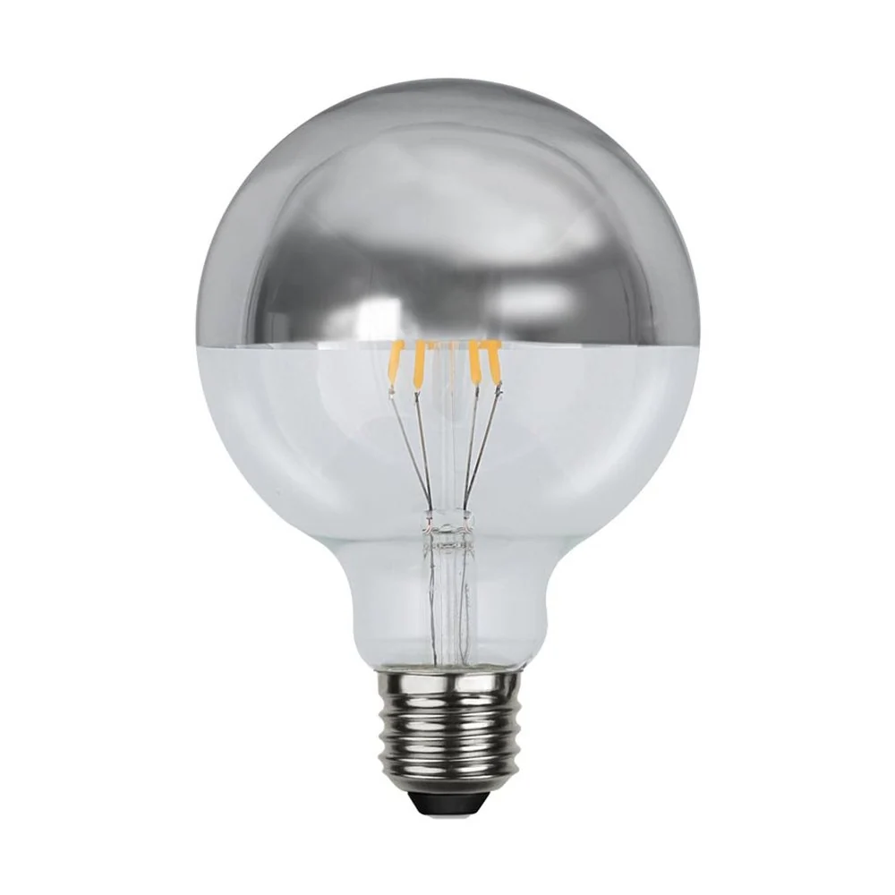 COATED SHINING dimmelhető LED dekor izzó ezüst G95 E27