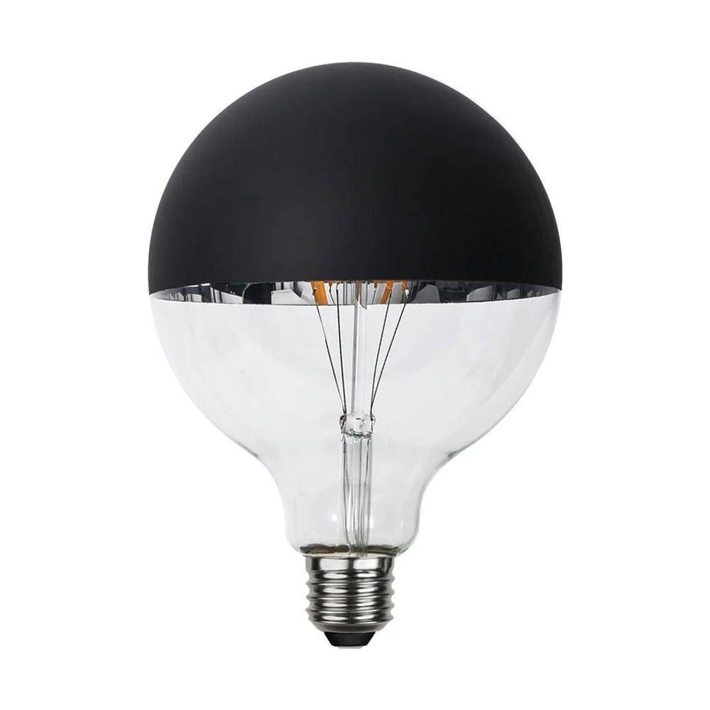 COATED SHINING dimmelhető LED dekor izzó fekete G125 E27