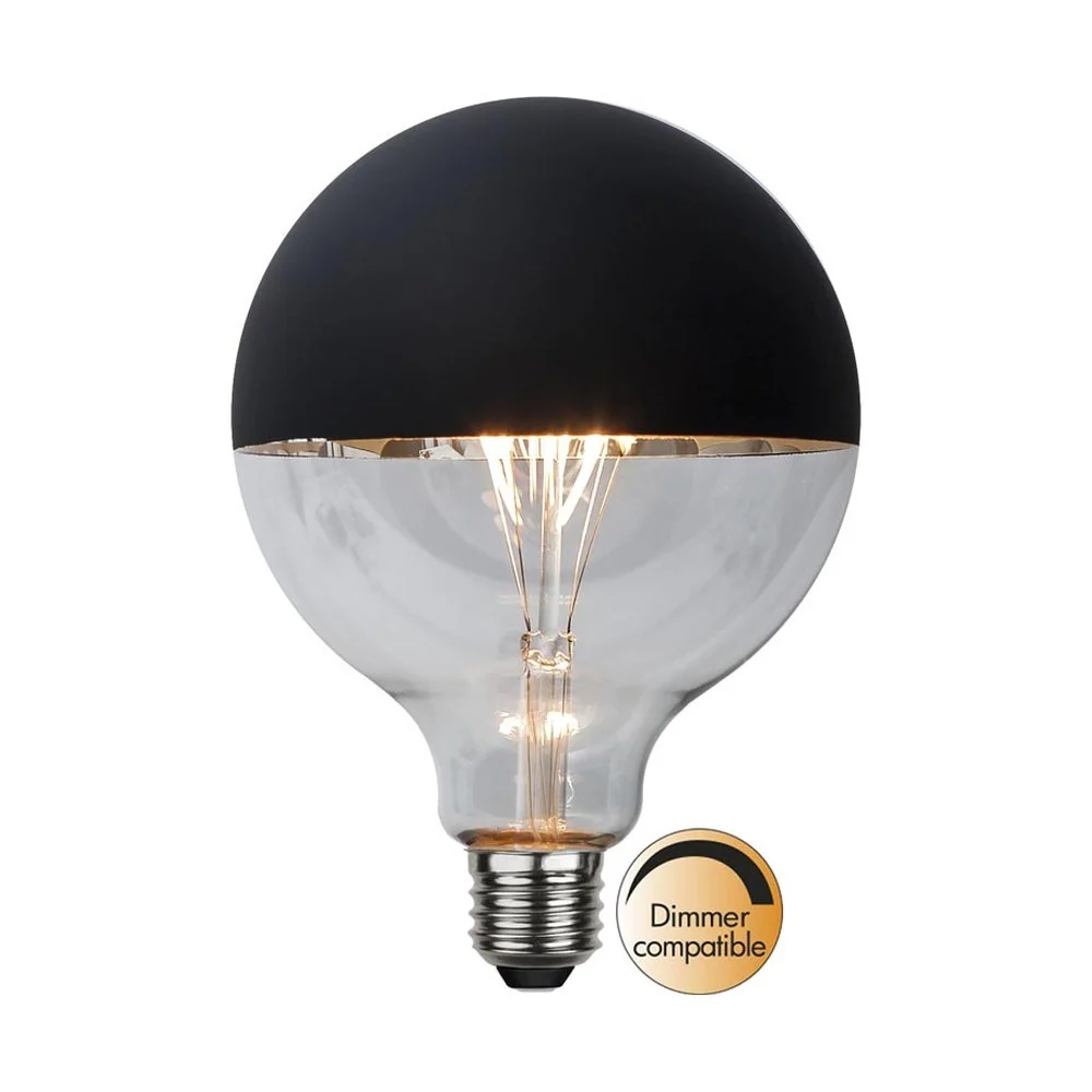 COATED SHINING dimmelhető LED dekor izzó fekete G125 E27