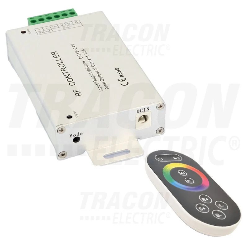 Tracon LED szalag vezérlő jelerősítő LED-RFRGB-144W