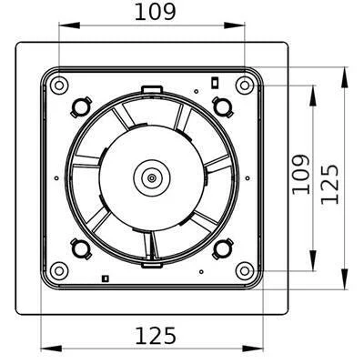 Awenta Escudo ventilátor fehér előlappal időkapcsoló (WEB100T)