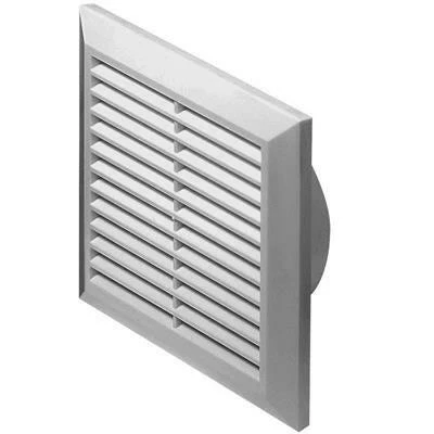 Awenta T61 szögletes fali rács 100 mm csonkkal, rovarhálóval