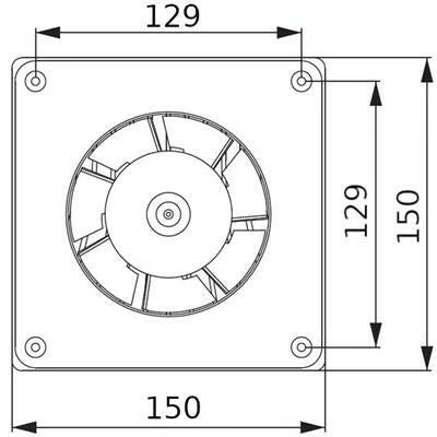 Awenta WA-100T ventilátor időkapcsolóval (WA100T)