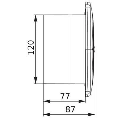 Awenta WA-120H ventilátor páraérzékelővel (WA120H)