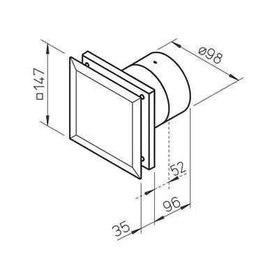 Helios M1-100F MiniVent kis ventilátor, páraérzékelős (006175)
