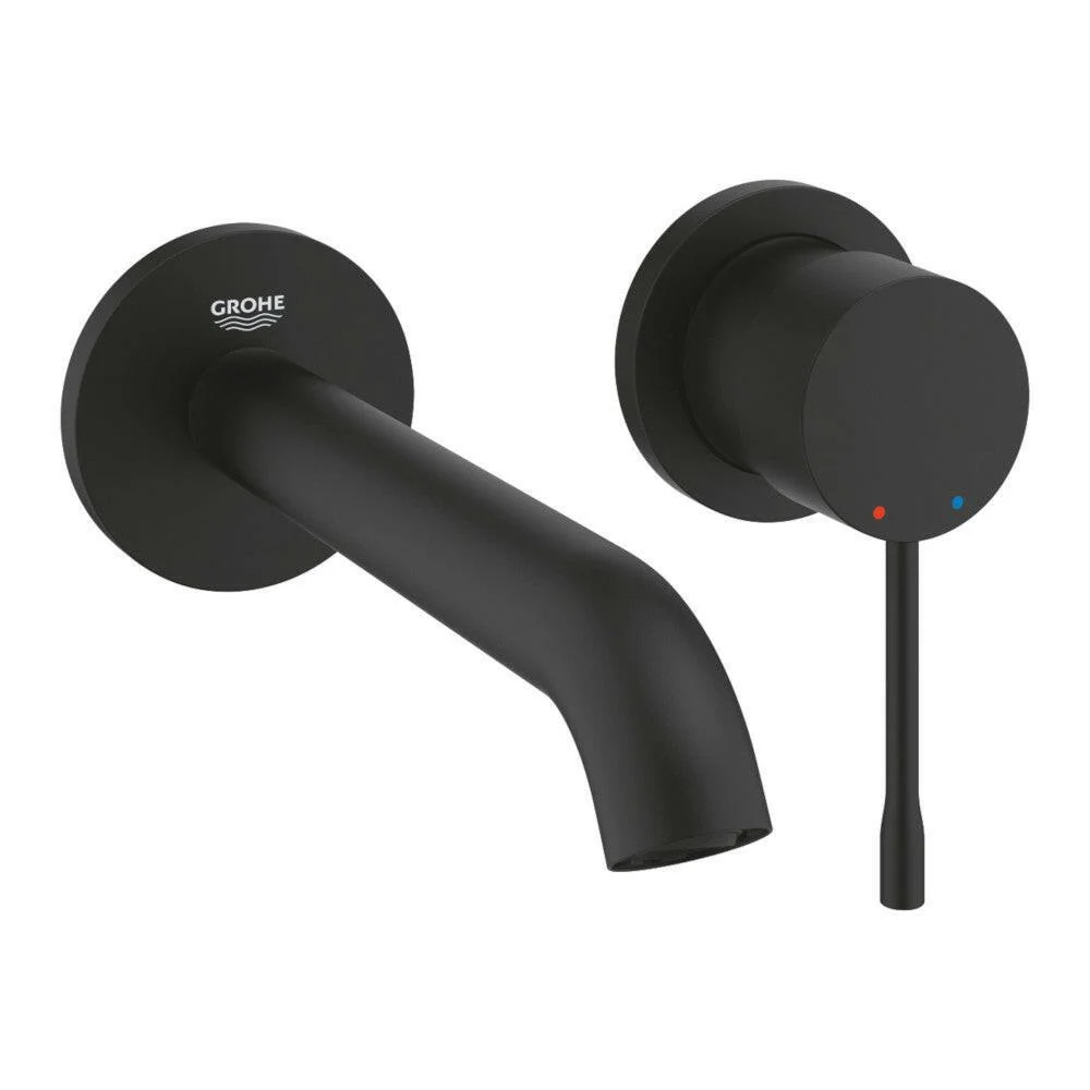 Grohe Essence mosdócsaptelep, fali, 2-lyukas, M-es méret, szín: phantom black (29192KF1)