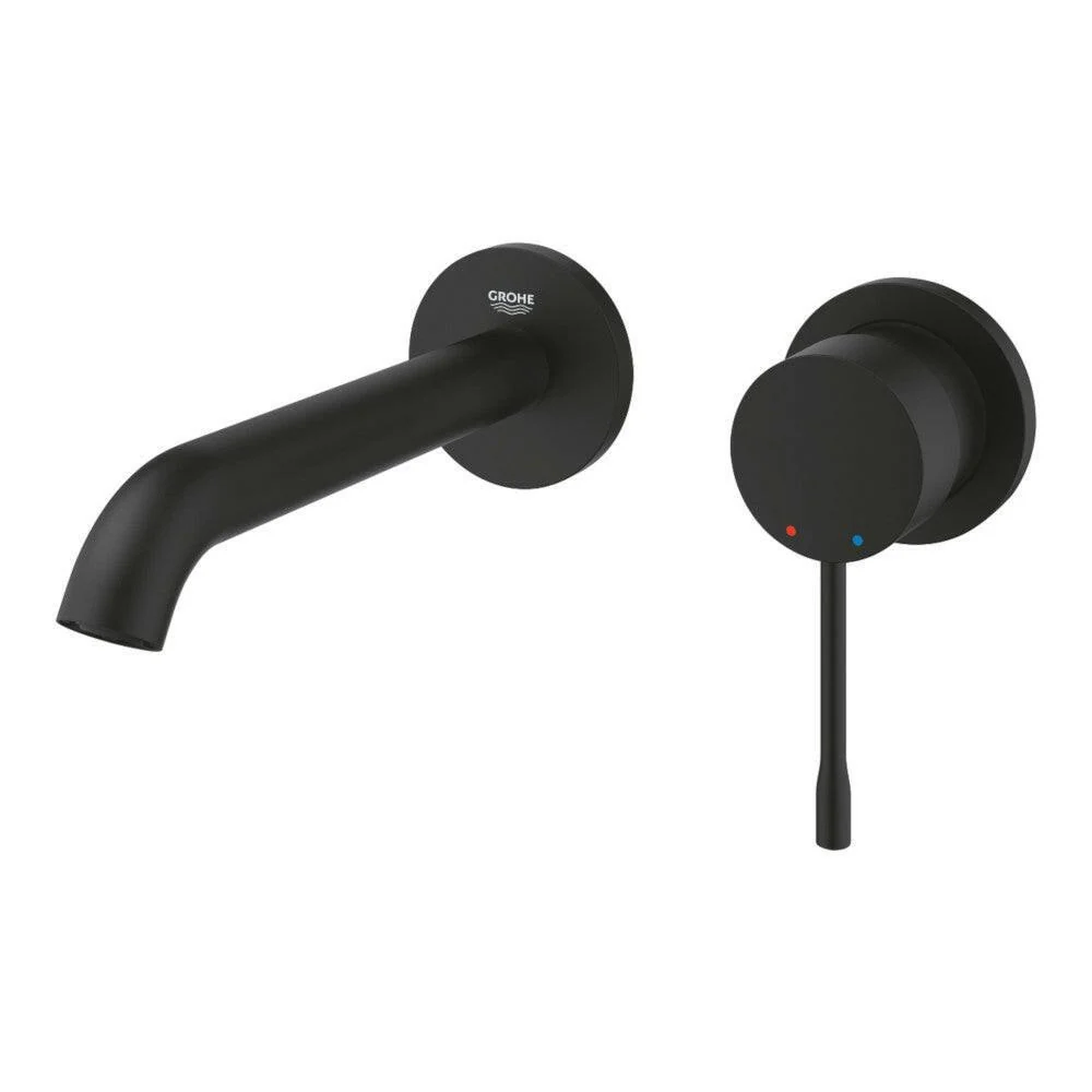 Grohe Essence mosdócsaptelep, fali, 2-lyukas, M-es méret, szín: phantom black (29192KF1)