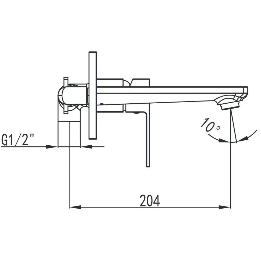 Wellis Mamba mosdó csaptelep fali, 23x11x20 cm (ACS0271)