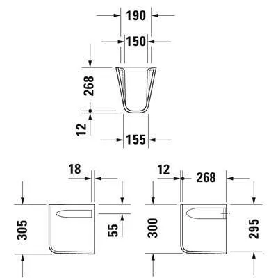 Duravit D-Code szifontakaró (085718000)