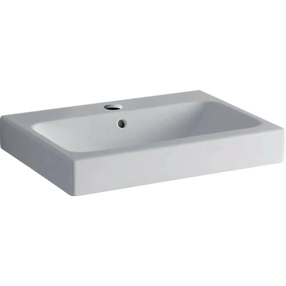 Geberit iCon pultra ültethető mosdó, 60x15,5x48,5cm, csaplyuk középen, túlfolyóval (124560000)