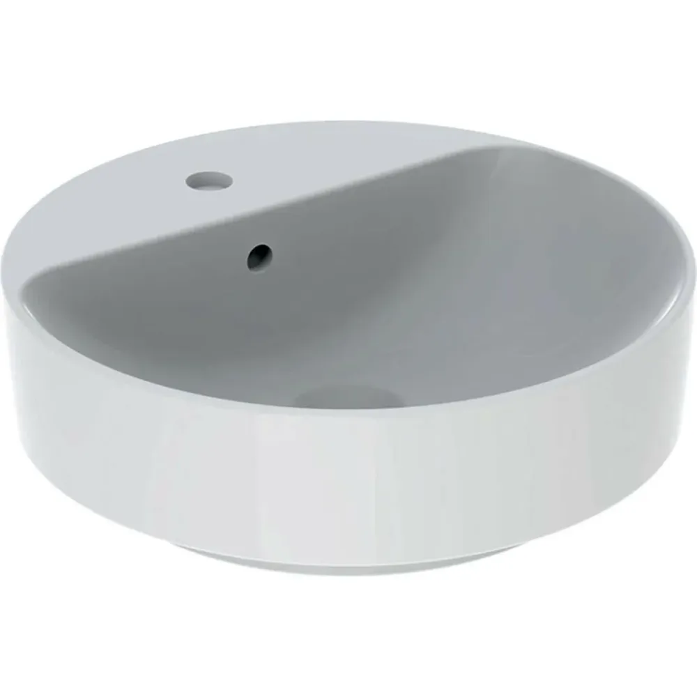 Geberit Variform pultra ültethető mosdó, kerek, túlfolyóval 45cm fehér (500.769.01.2)