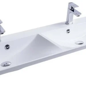 RAVAK Flat Duo 120x46 mosdó fehér, túlfolyóval ( XJP01112000 )