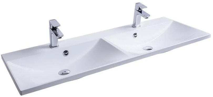 RAVAK Flat Duo 120x46 mosdó fehér, túlfolyóval ( XJP01112000 )
