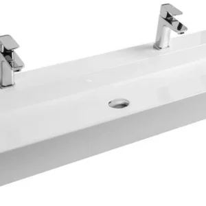 Ravak Natural mosdó 120x49 dupla fehér túlfolyó nélkül ( XJO01212000 )