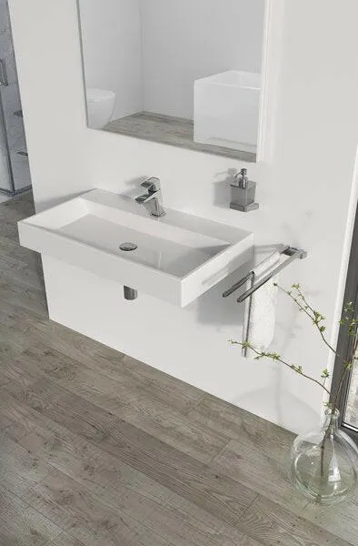 Ravak Natural mosdó 80x45 fehér túlfolyó nélkül ( XJO01280000 )