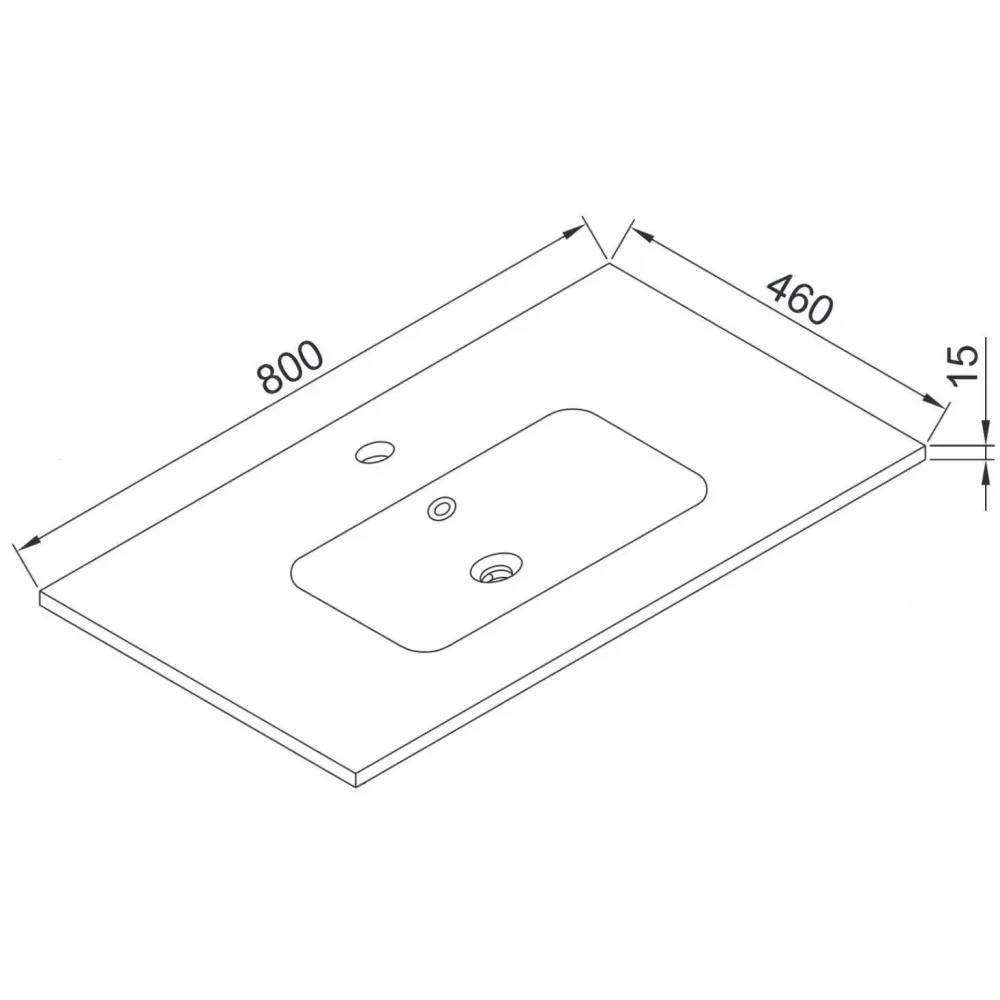 Wellis Ginger 80 mosdó, 80x46x1,5/17,3 cm (WB00291)