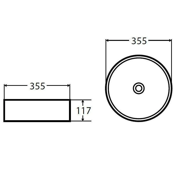 Wellis Rose Black matt fekete pultra építhető mosdó, 35,5x12 cm (WF00059)