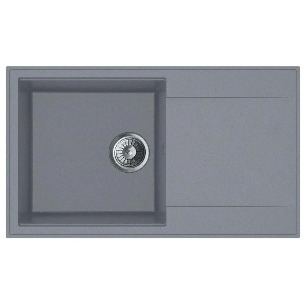 Mofém Zenit 78 1B1D gránit mosogatótálca, 1 medencés, 1 csepptálcás, 780x460mm, szürke (M-760012802G7)