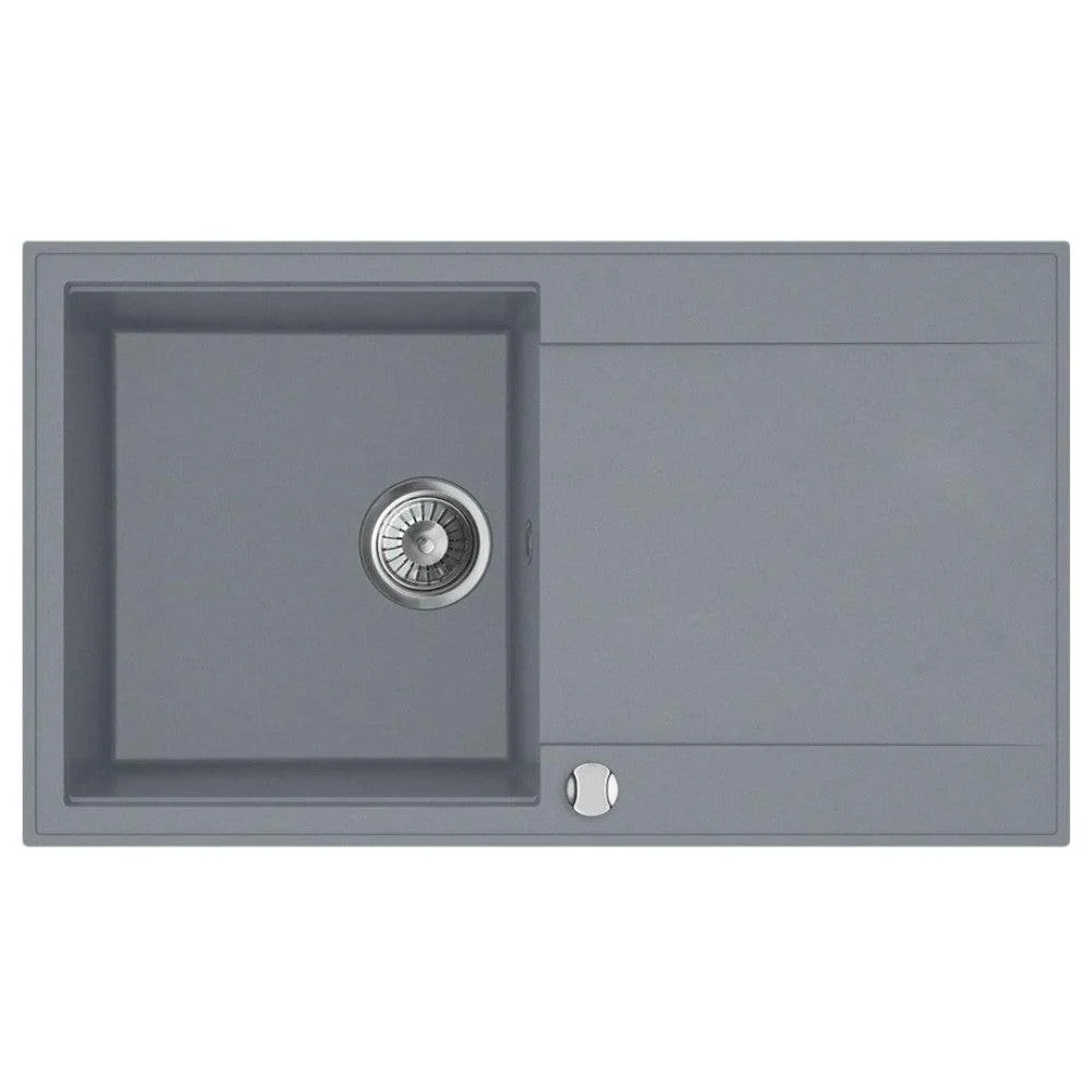 Mofém Zenit 86 1B1D gránit mosogatótálca, 1 medencés, 1 csepptálcás, 860x500mm, szürke (M-760012803G7)