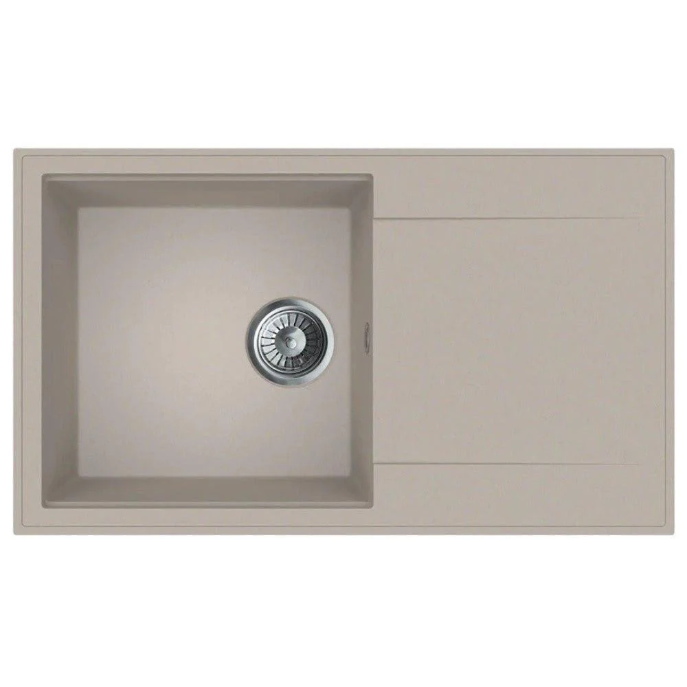 Mofém Zenit 78 1B1D gránit mosogatótálca, 1 medencés, 1 csepptálcás, 780x460mm, bézs (M-760012802B2)