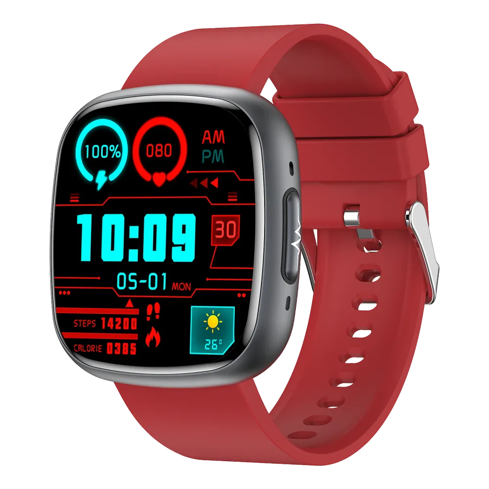 Activa Aura női okosóra, piros, bluetooth EKG és vércukormérő