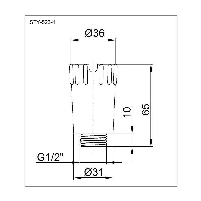 Styron vakdugó 1/2 "normál (STY-523-1)