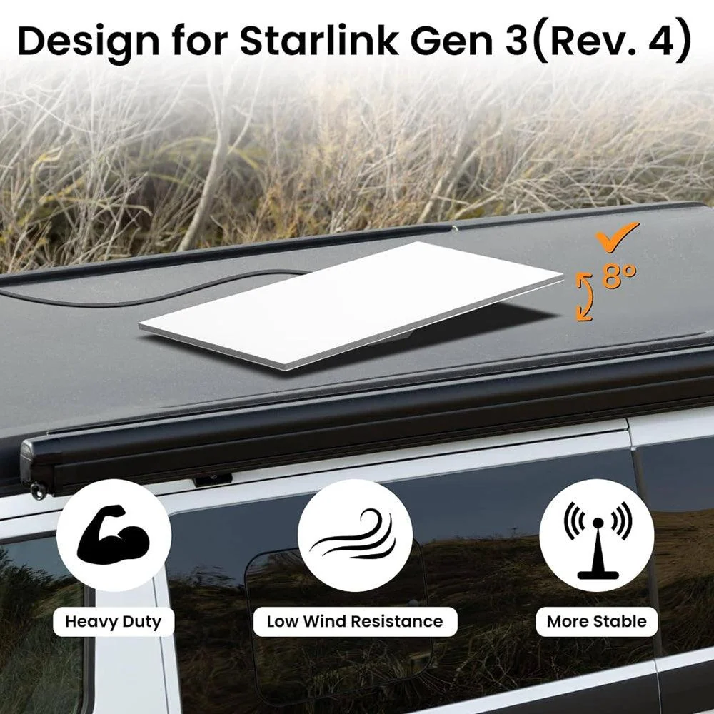 Lopásgátló tetőtartó Starlink Gen 3 parabolaantennához